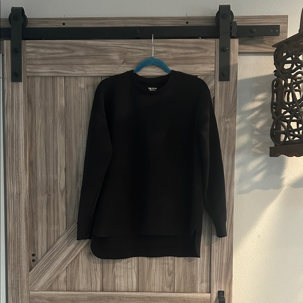 Tek Gear Women's Black‎ Long Sleeve Thick Stretchy Top Size S